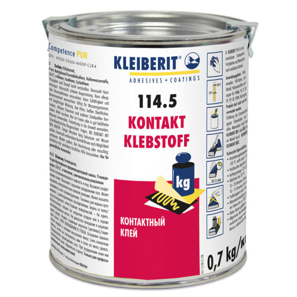 KLEIBERIT Kontaktklebstoff mit vielseitigen Einsatzmöglichkeiten, 114.5