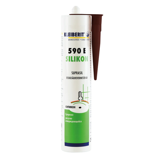 KLEIBERIT Silikondichtstoff, essigsäurevernetzend, 590.3 E braun