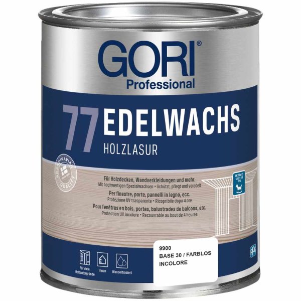 GORI 77 EDELWACHS Holzlasur Bas30/Farbl.